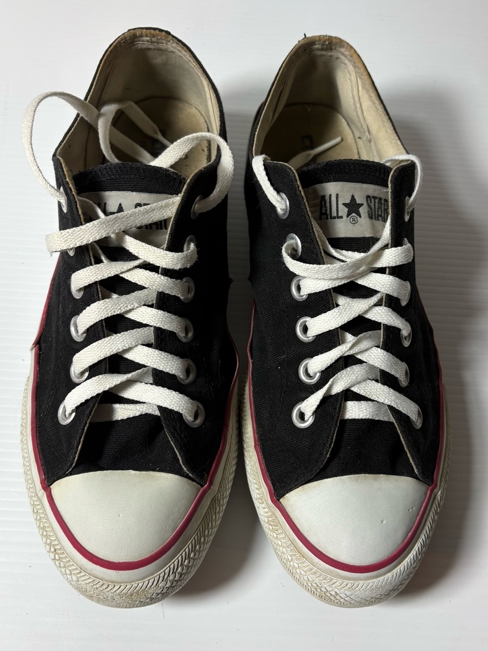 Vintage 90s Converse All Star Low Top Black Sneakers Made In USA